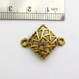 پلاک دستبند زرده قلم طرح لوزی برجسته