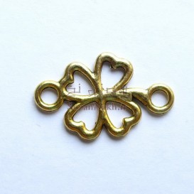 پلاک دستبند زرده قلم گل چهارپر