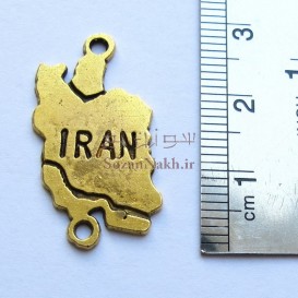 پلاک دستبند زرده قلم طرح نقشه ایران