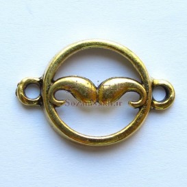 پلاک دستبند زرده قلم طرح سبیل