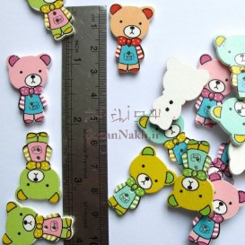 دکمه چوبی خرس کد 957