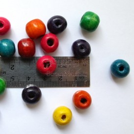 مهره چوبی رنگی سایز 12
