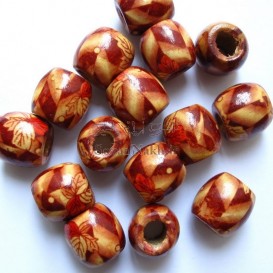 مهره چوبی طرح پاییز سایز بزرگ