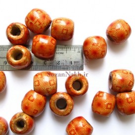مهره چوبی طرح نارگل سایز بزرگ