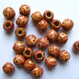 مهره چوبی طرح رز سایز کوچک