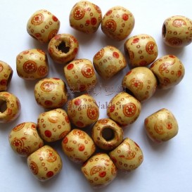 مهره چوبی طرح بهار سایز کوچک