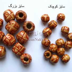 مهره چوبی طرح گلبرگ سایز بزرگ