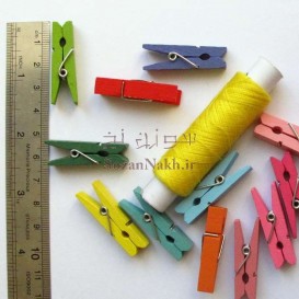 گیره چوبی رنگی  3/5 سانتی