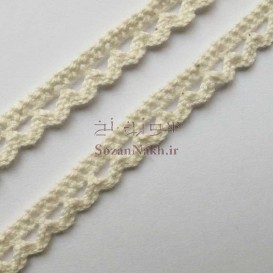 نوار (تور) کتان قلاب بافی یک طرفه _کد 3