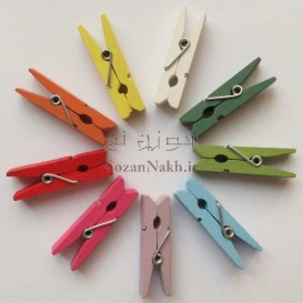 گیره چوبی رنگی  3/5 سانتی