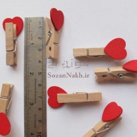 گیره چوبی قلبی