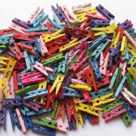 گیره چوبی رنگارنگ (بسته)