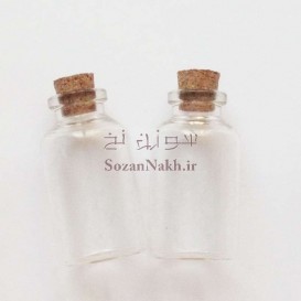بطری شیشه ای با درب چوب پنبه 5.5*3 سانتی متر