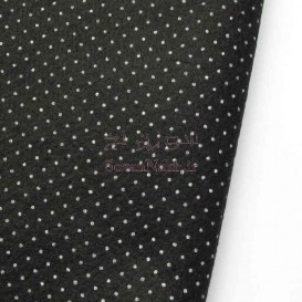 نمد 2 میل خالدار ریز- مشکی با خال سفید