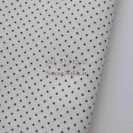 نمد 2 میل خالدار ریز- سفید با خال مشکی