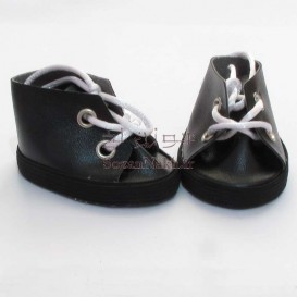 کفش عروسک چرمی با لبه مشکی