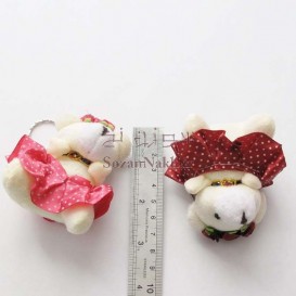 عروسک خرس دامن خالدار