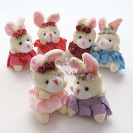 عروسک خرگوش دامن خالدار