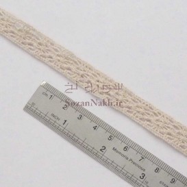 نوار (تور) کتان قلاب بافی دو طرفه 1/5 سانتی  _ کد 8