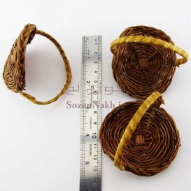 سبد حصیری کوچک دسته دار