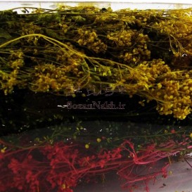 گل خشک رنگ شده مخصوص رزین _ کد 3 (سبزه ریزه)