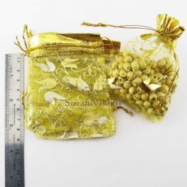 کیسه توری طرح گل لاله با لبه ساتن