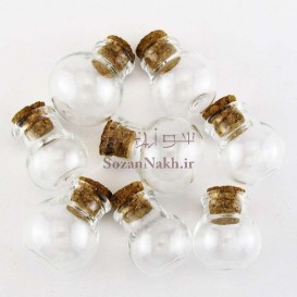 بطری شیشه ای تنگ ماهی (بالن) کوچک