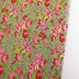 پارچه کتان نخ فیلور گل بوته _ کد 326