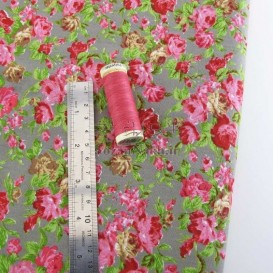 پارچه کتان نخ فیلور گل بوته _ کد 326