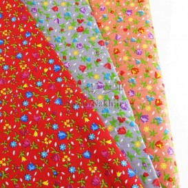 پارچه کتان نخ فیلور گل لاله _ کد 330