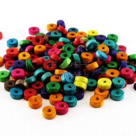 حلقه بین کار چوبی رنگی سایز 8