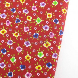 پارچه کتان نخ فیلور طرح باغچه _ کد 332