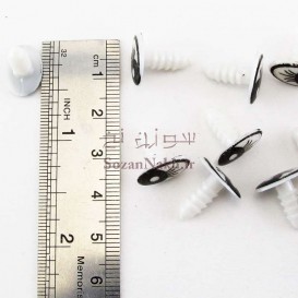 چشم عروسک پیچی مژه دار سایز 1.3 (بدون واشر)