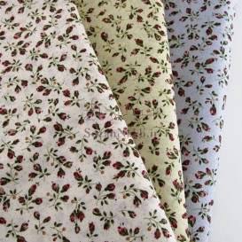 پارچه کتان نخ آترین غنچه کوچک _ کد 334