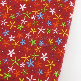 پارچه کتان نخ فیلور گل ستاره ای _ کد 336