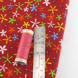 پارچه کتان نخ فیلور گل ستاره ای _ کد 336