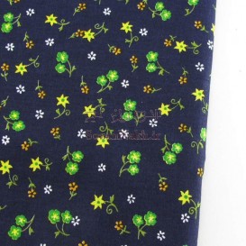 پارچه کتان نخ فیلور گل شبدر_ کد 337