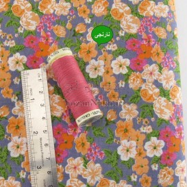 پارچه کتان نخ گلدار _ کد 342
