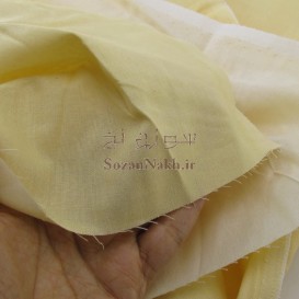 پارچه کتان نخ ایرانی نخودی رنگ