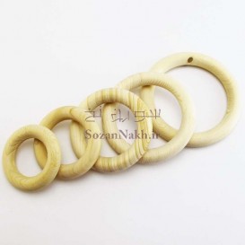حلقه چوبی خام بدون رنگ