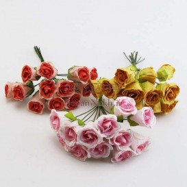 غنچه کاغذی کوچک دورنگ