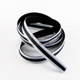 لژ کفش لاستیکی سفید وسط مشکی بافت دار عرض 10 کد A247