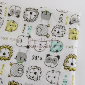 پارچه نخ پنبه طرح پسرانه شیر