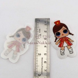 برچسب اتویی ساتن LOL پیراهن قرمز _ کد 104