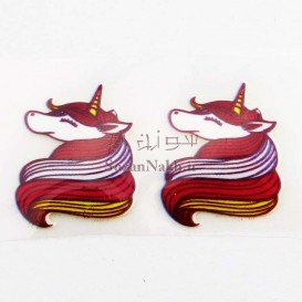 برچسب اتویی اسب شاخدار کوچک (یونیکورن)_ کد 107