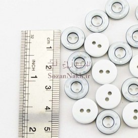 دکمه سفید طرح اکلیل _ کد 213