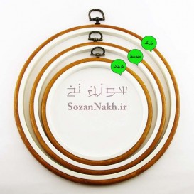 کارگاه گلدوزی ژله ای دایره طرح چوب