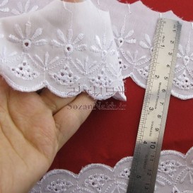 نوار کتان خامه دوزی گل _ کد 44