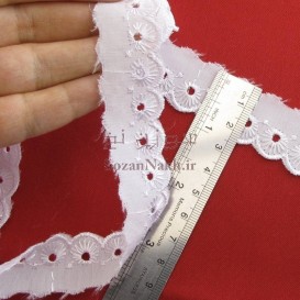 نوار کتان خامه دوزی باریک هلالی _ کد 47