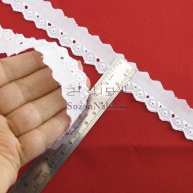 نوار کتان خامه دوزی دندان موشی  _ کد 48